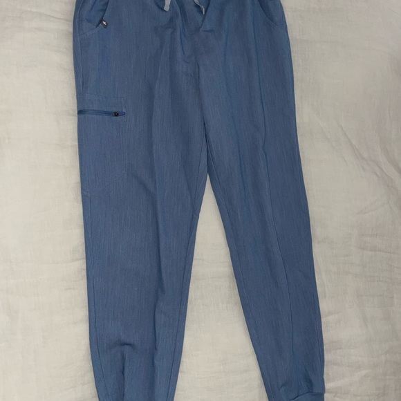 Figs Zamora High Waisted Joggers Heather Indigo S Good Condition (1 Flaw) - Picture 3 of 4